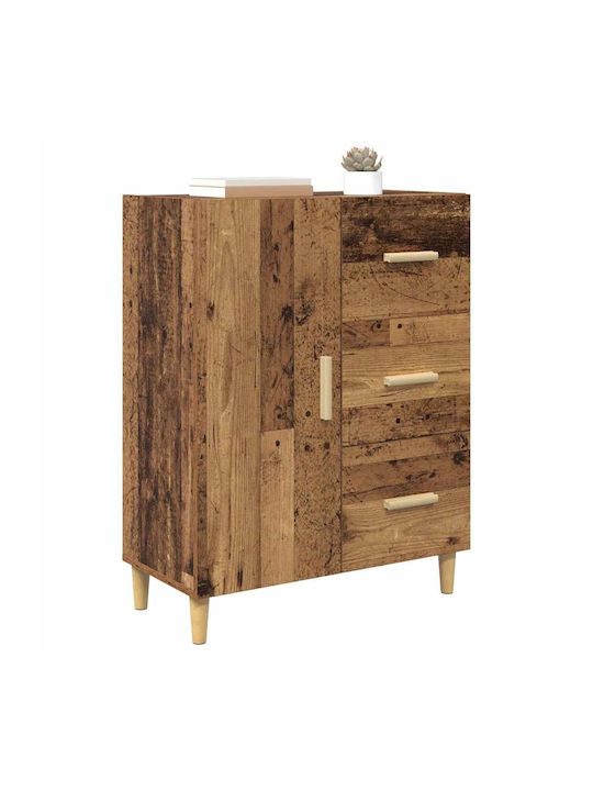 Sideboard Wooden with Drawers Coffee 34x69.5x90cm