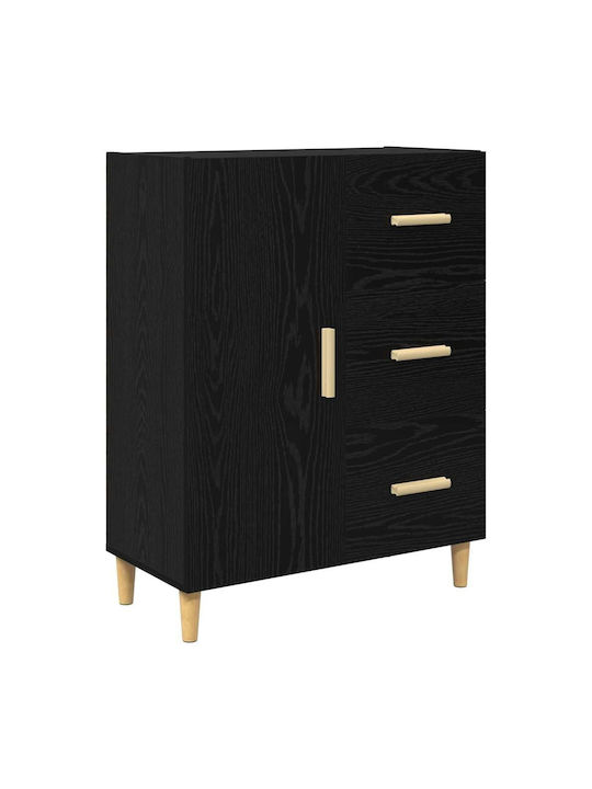 Bufet cu Sertare Black Oak 34x69.5x90cm