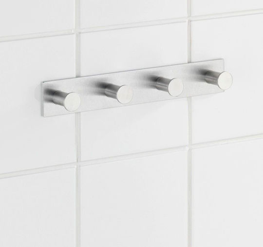 Wenko Celano Cârlig de Baie cu 4 Locuri ​25.5x4cm Inox Argintiu
