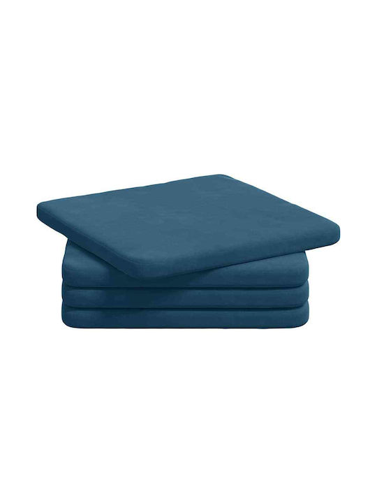 vidaXL Sofa-Kissen aus Samt Blau 40x40cm
