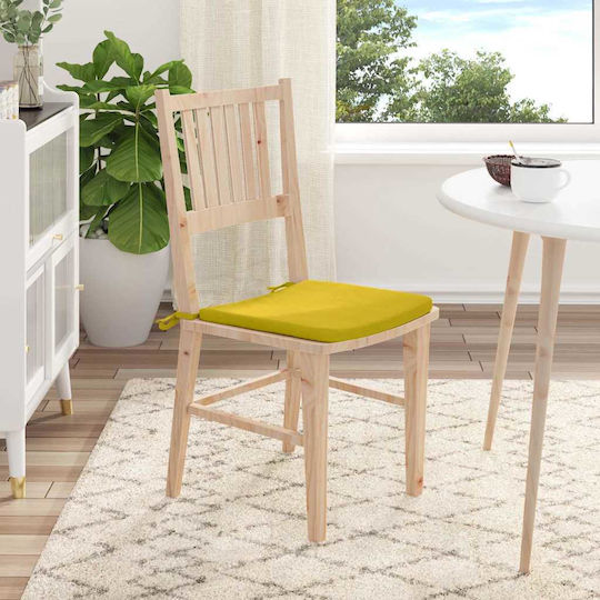 vidaXL Μαξιλάρι Καναπέ από Βελούδο Κίτρινο 40x40εκ.