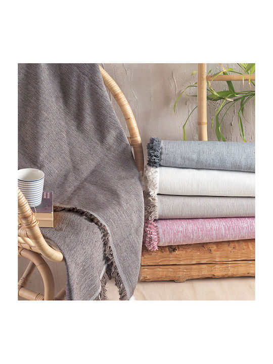 Rythmos Vernier Three-Seater Sofa Throw Two Sides Jacquard 180x280cm Pink