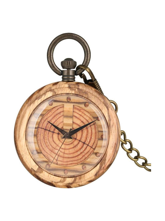 Gorben Ceas Bărbați 48mm De Buzunar Baterie Maro