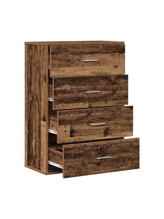 Comoda pentru Dormitor cu 4 sertare Coffee 60x31x84buc