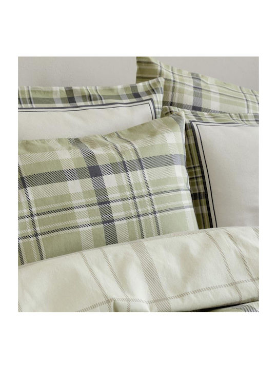 Nima Duvet Cover Set Cotton Queen with 2 Pillowcases 220x240 Original Green