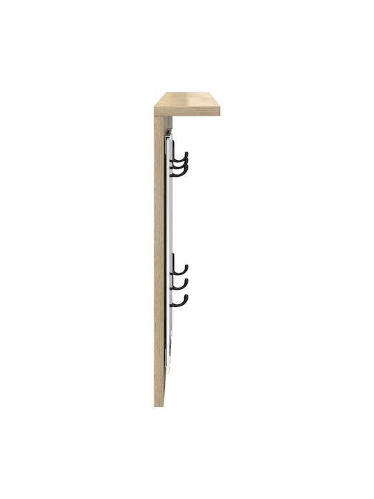 Eingangsmöbel mit Spiegel & Garderobe Sonoma Oak 85x10x45cm