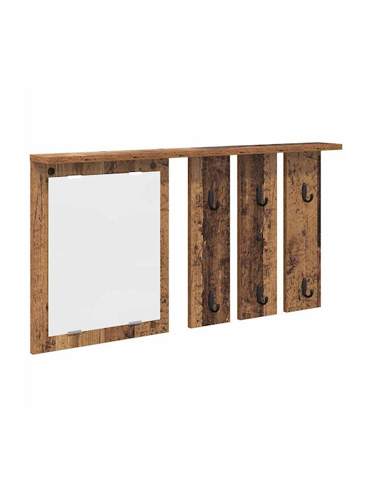 Eingangsmöbel mit Spiegel & Garderobe Παλαιό Ξύλο 85x10x45cm