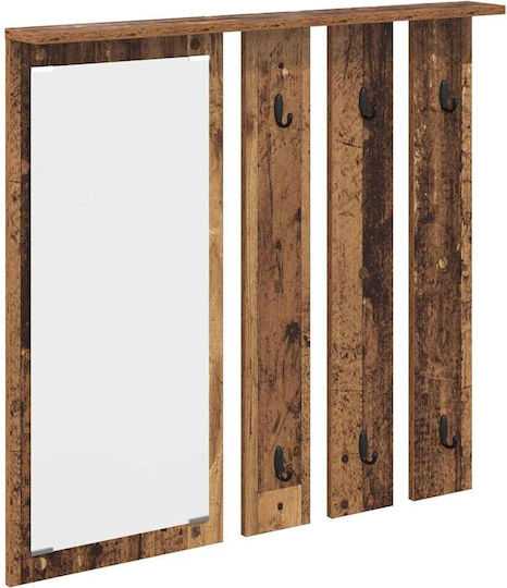 Eingangsmöbel mit Spiegel & Garderobe Παλαιό Ξύλο 84x10x80cm