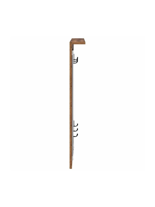 Eingangsmöbel mit Spiegel & Garderobe Παλαιό Ξύλο 84x10x80cm
