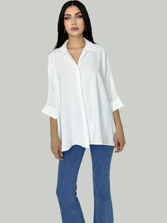 Women's Long Sleeve Shirt White