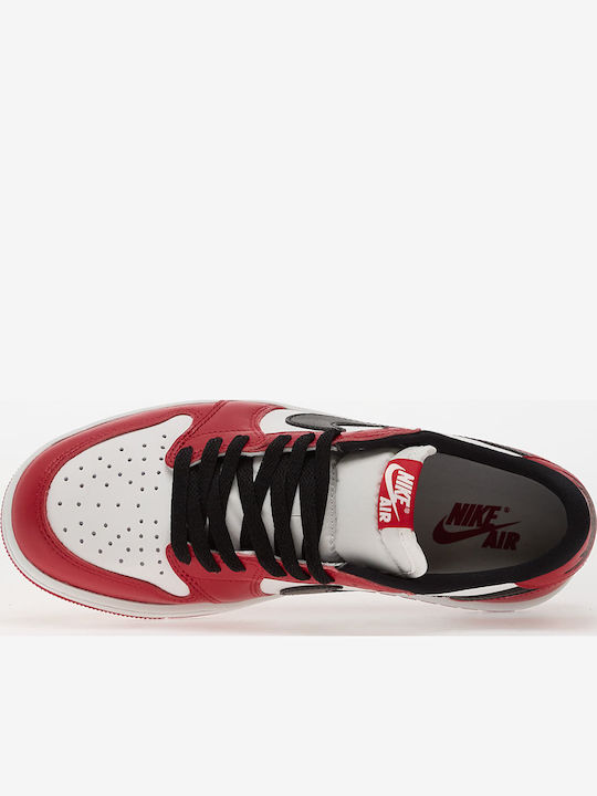 Air  1 Retro Low Og Herren Sneakers Varsity Red / Black-summit White