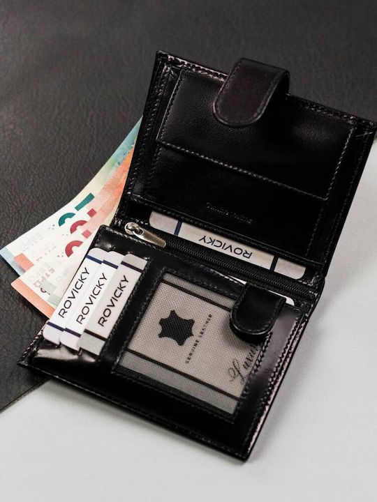 Δερμάτινο Ανδρικό Πορτοφόλι με RFID Μαύρο