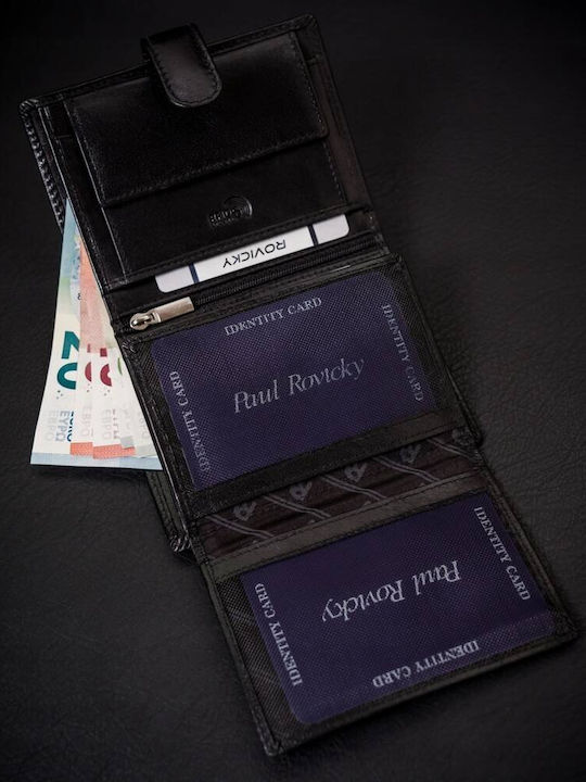 Δερμάτινο Ανδρικό Πορτοφόλι με RFID Μαύρο