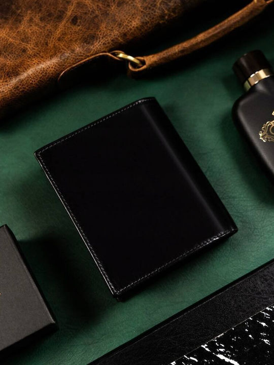 Leather Men's Wallet with RFID Black