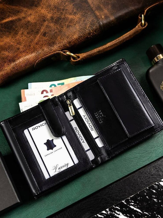 Leather Men's Wallet with RFID Black