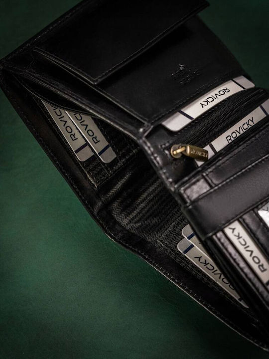 Leather Men's Wallet with RFID Black