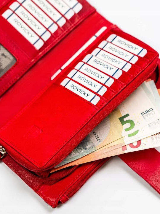 Голяма Дамско Портмоне с RFID Червен