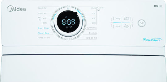 Midea Mașină de Spălat Rufe cu Încărcare Superioară 7kg cu Tehnologie cu Abur 1200 Rotiri MF100T70B/W-HR