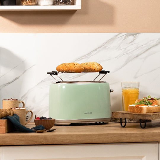Cecotec Toast&Taste 1000 Retro Double Φρυγανιέρα 2 Θέσεων 980W Τιρκουάζ