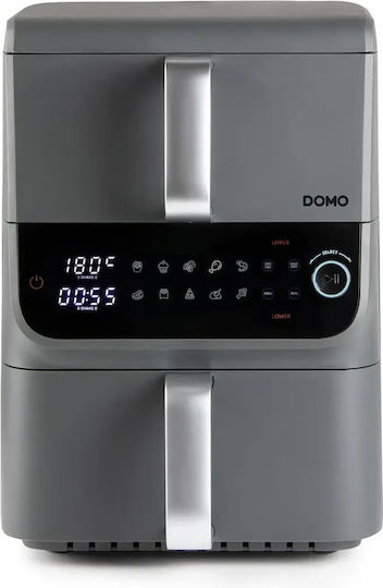 Domo Friteuză cu aer cu Wi-Fi & Coș Detașabil Dublu 10lt Gri DO549FR
