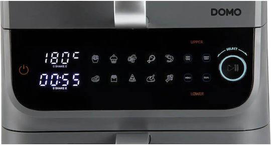 Domo Friteuză cu aer cu Wi-Fi & Coș Detașabil Dublu 10lt Gri DO549FR