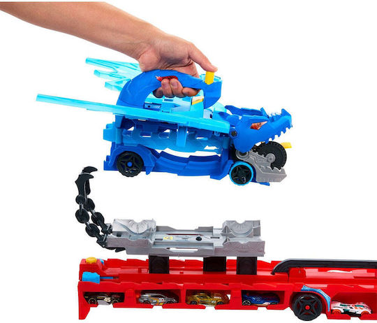 Hot Wheels City - Ultimate Dual Dragon Transporter Truck for Ages 4+