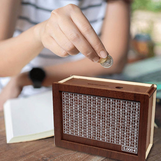 Ξύλινος Diy Κουμπαράς Αποταμίευσης Στόχο Χρημάτων 3000 Ευρώ Μαρκαδόρο Σημείωσης 17.3x12.7x6.5cm Sl-781-3 Καφέ Ξύλινος Diy Κουμπαράς Αποταμίευσης Στόχο Χρημάτων 3000 Ευρώ Μαρκαδόρο Σημείωσης 17.3x12.7x6.5cm Sl-781-3 Καφέ