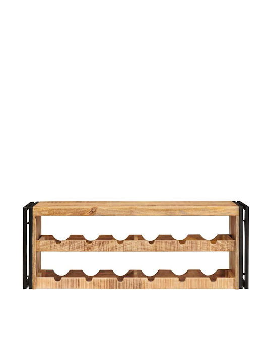 vidaXL Freistehend Weinkeller Metallisch Braun 100x45x33εκ.