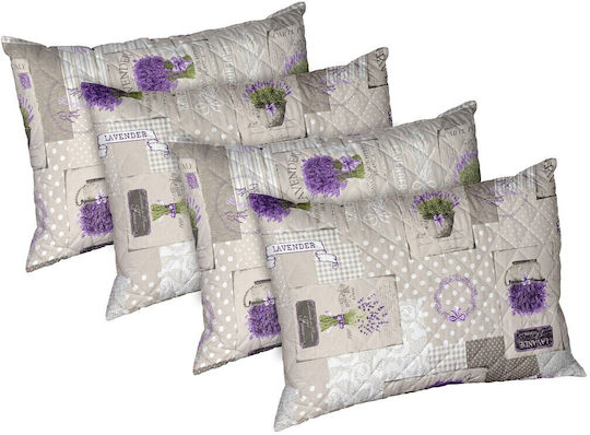 Alcam Lavender Μαξιλάρι Ύπνου Microfiber 50x70cm 4τμχ