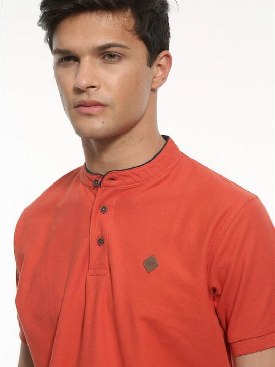 Double Polo T-shirt Κοραλί
