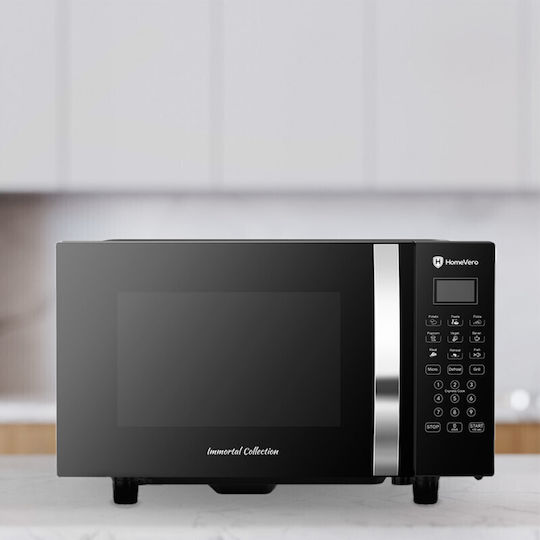HomeVero Φούρνος Μικροκυμάτων με Grill 23lt Μαύρος