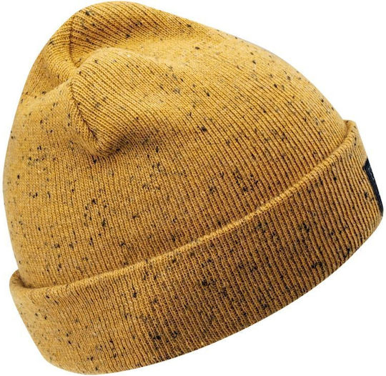 Beanie Unisex Σκούφος Πλεκτός σε Κίτρινο χρώμα