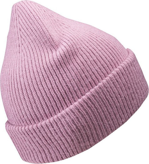 Beanie Unisex Σκούφος Πλεκτός σε Ροζ χρώμα