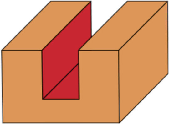 Benman Grooving Cutter Cutter Bit for Groove Shaping in Wood 12mm x 61mm x 8mm with Guide and Bearing