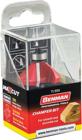 Benman Φρέζα για Διαμόρφωση Αυλακώσεων σε Ξύλο 35.5mm x 8mm με Οδηγό και Ρουλεμάν