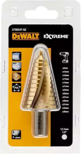 DEWALT Burghiu treptat 5-35mm Burghiu pentru balama Negru pentru Metal 35mm