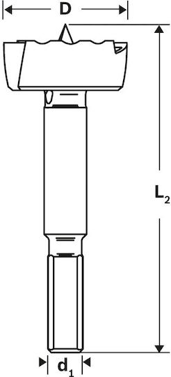 Bosch Τρυπάνι Μεντεσέ για Ξύλο 26mm x 90mm x 8mm