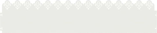 vidaXL Metal Garden Border in White Color 1.03m x 22cm