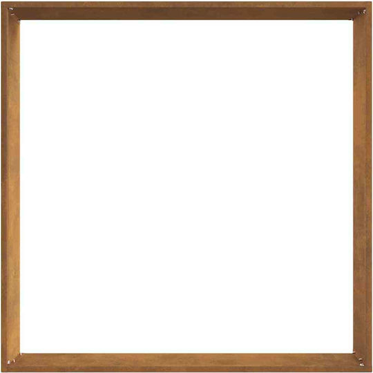 vidaXL Metal Garden Border in Brown Color 60x60cm