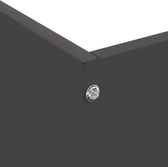 vidaXL Metal Garden Border in Black Color 50x50cm