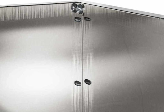 vidaXL Metallgartenbordüre in Silber Farbe 60x60cm