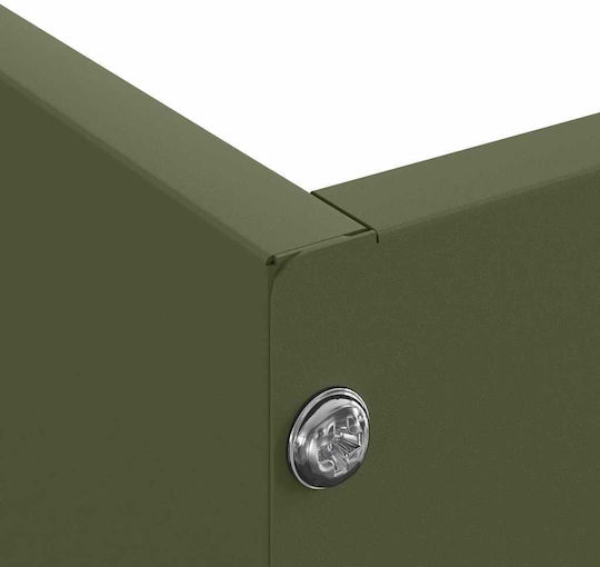 vidaXL Bordură de Grădină din Metal în Culoarea Verde 60x60cm