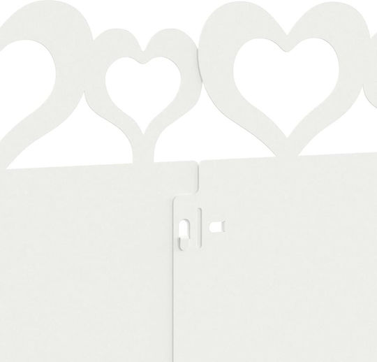 vidaXL Metal Garden Border in White Color 1.03m x 22cm