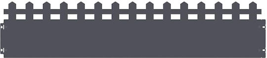 vidaXL Metal Garden Border in Gray Color 1.03m x 22cm