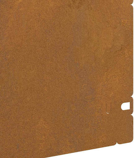 vidaXL Bordură de Grădină din Metal în Culoarea Maro 1.03m x 22cm