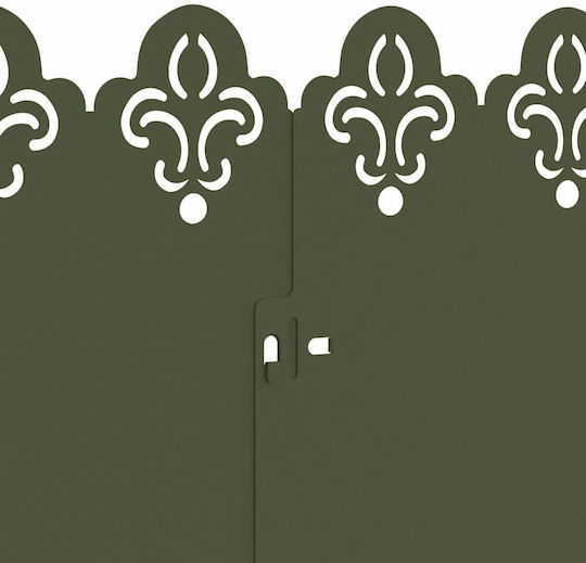 vidaXL Metal Garden Border in Green Color 1.03m x 22cm