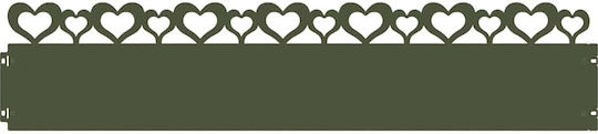 vidaXL Bordură de Grădină din Metal în Culoarea Verde 1.03m x 22cm