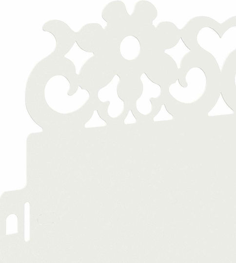 vidaXL Metallgartenbordüre in Weiß Farbe 1.03m x 22cm