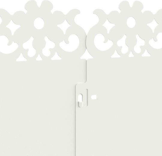 vidaXL Metallgartenbordüre in Weiß Farbe 1.03m x 22cm