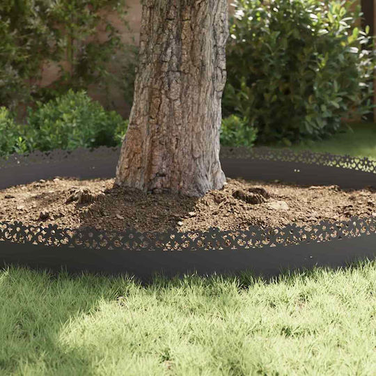vidaXL Bordură de Grădină din Metal în Culoarea Negru 1.03m x 22cm